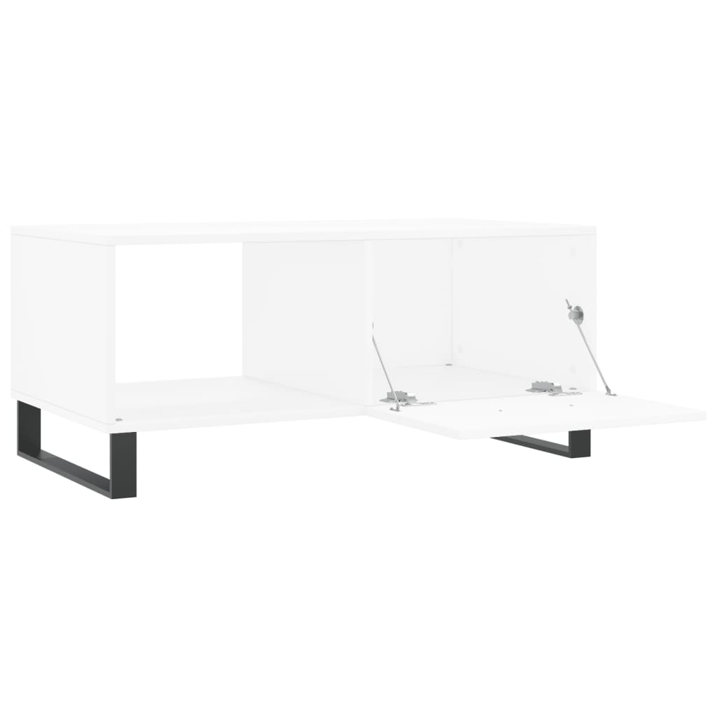 Mesa de Centro Portucale de 90cm - Branco Mate - Design Moderno