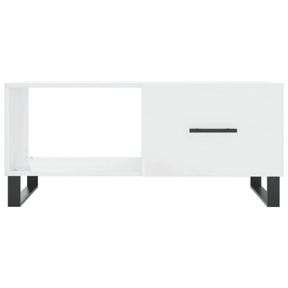 Mesa de Centro Portucale de 90cm - Branco Brilhante - Design Moderno