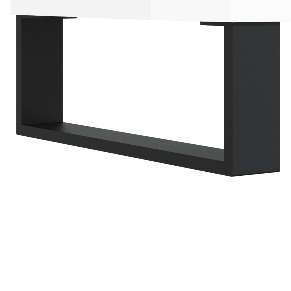 Mesa de Centro Portucale de 90cm - Branco Brilhante - Design Moderno