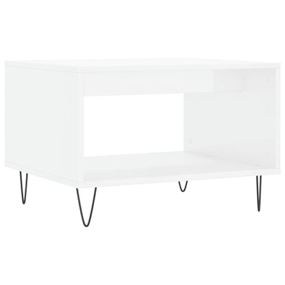 Mesa de centro 60x50x40 cm derivados madeira branco brilhante