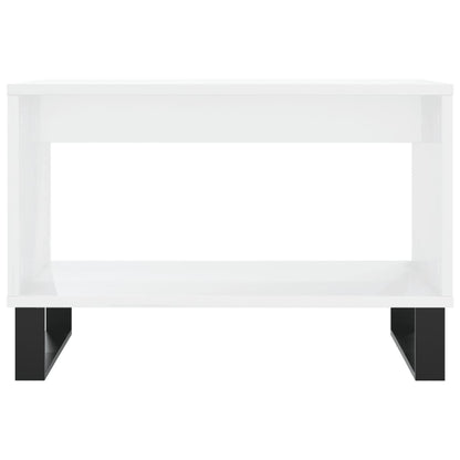 Mesa de centro 60x50x40 cm derivados madeira branco brilhante