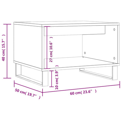 Mesa de centro 60x50x40 cm derivados madeira branco brilhante