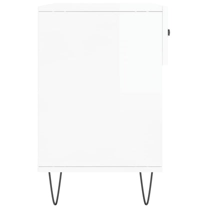 Banco sapateira 102x35x55 cm derivados madeira branco brilhante