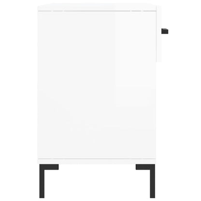 Banco sapateira 102x35x55 cm derivados madeira branco brilhante