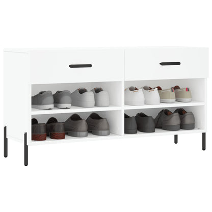 Banco Sapateira Dália com 2 Gavetas - Branco - Design Moderno