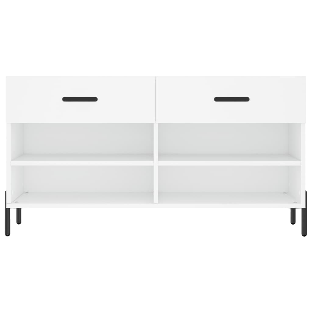 Banco Sapateira Dália com 2 Gavetas - Branco - Design Moderno