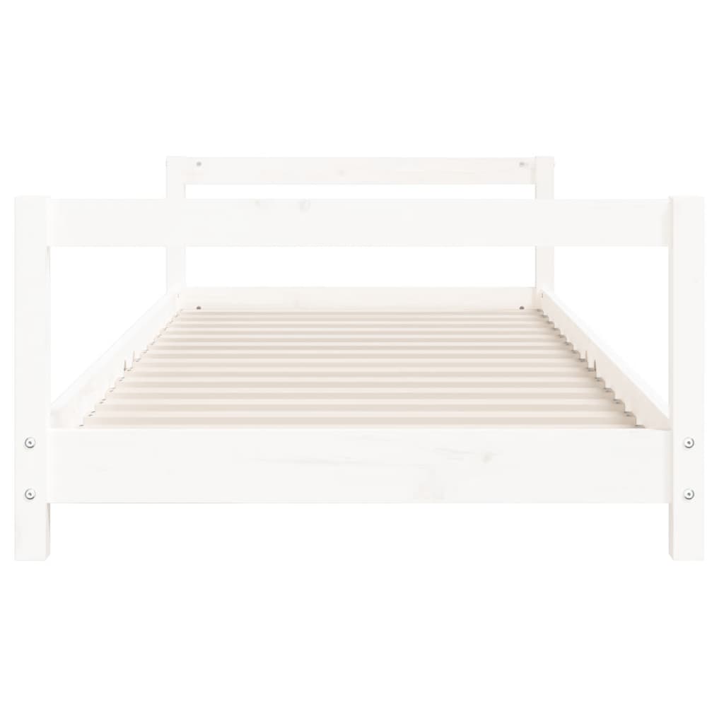 Estrutura de cama infantil 80x200 cm pinho maciço branco