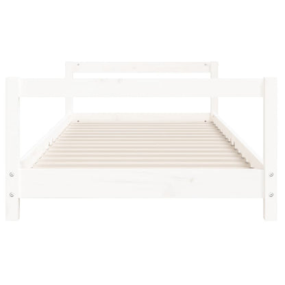 Estrutura de cama infantil 80x200 cm pinho maciço branco