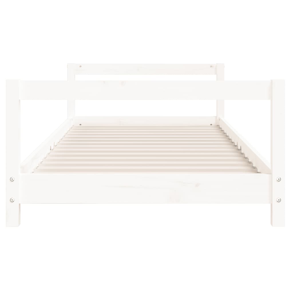 Estrutura de cama infantil 90x200 cm pinho maciço branco