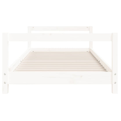 Estrutura de cama infantil 90x200 cm pinho maciço branco