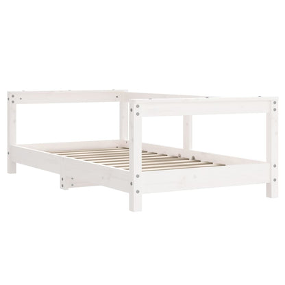 Estrutura de cama infantil 70x140 cm pinho maciço branco