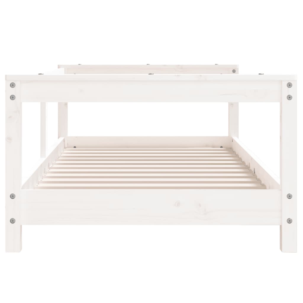 Estrutura de cama infantil 70x140 cm pinho maciço branco