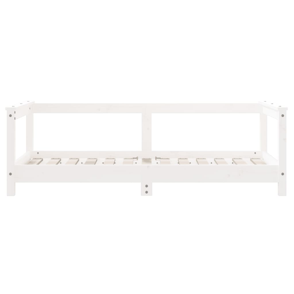 Estrutura de cama infantil 70x140 cm pinho maciço branco