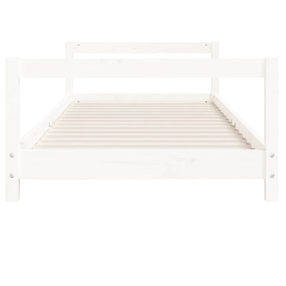 Estrutura de cama infantil 80x160 cm pinho maciço branco