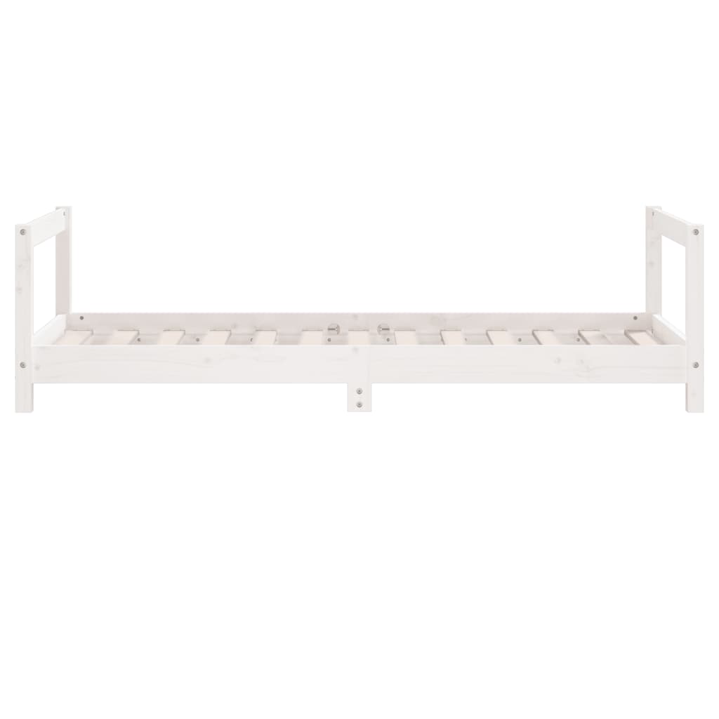 Estrutura de cama infantil 80x160 cm pinho maciço branco