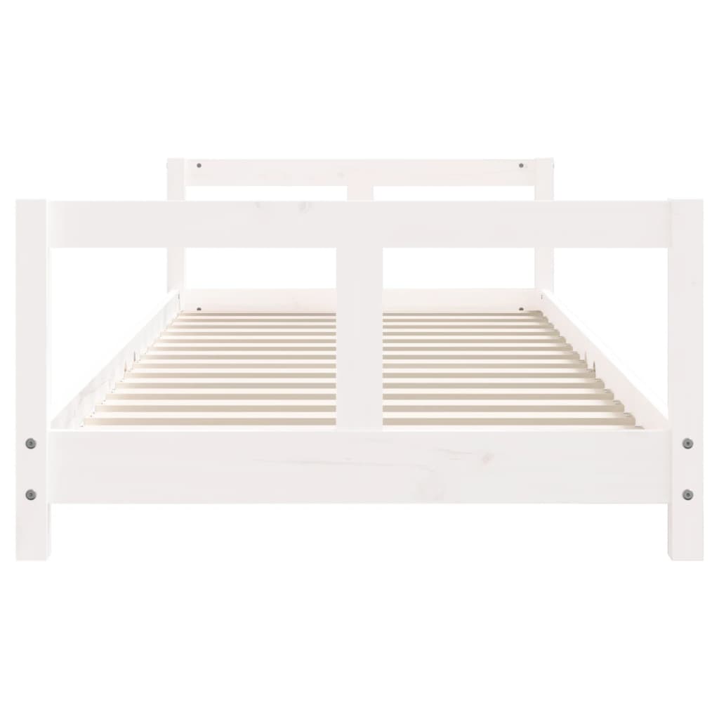 Estrutura de cama infantil 80x200 cm pinho maciço branco