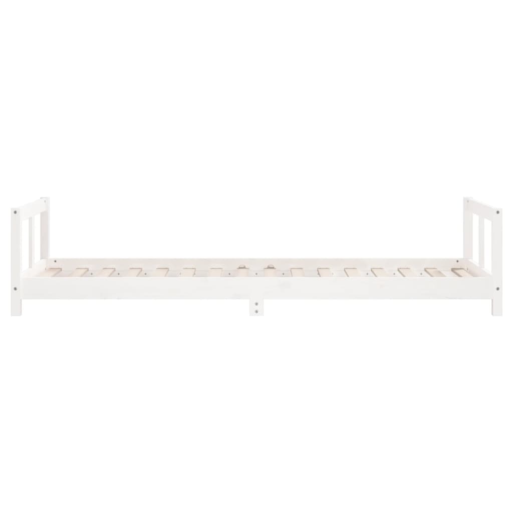 Estrutura de cama infantil 80x200 cm pinho maciço branco