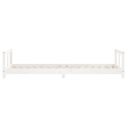 Estrutura de cama infantil 80x200 cm pinho maciço branco