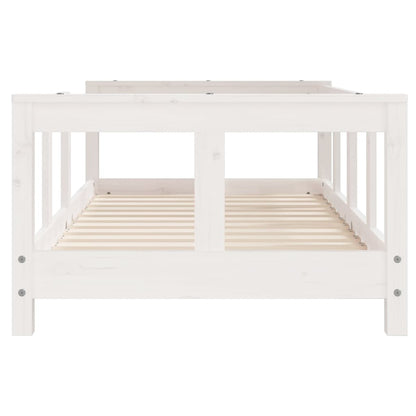 Estrutura de cama infantil 70x140 cm pinho maciço branco