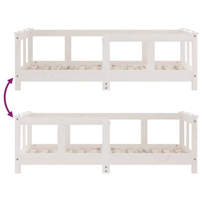 Estrutura de cama infantil 70x140 cm pinho maciço branco