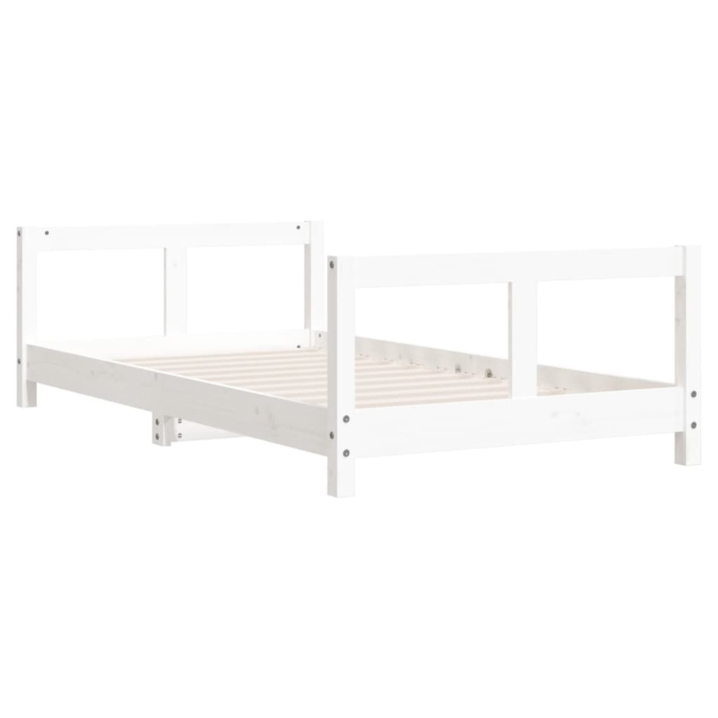 Estrutura de cama infantil 80x160 cm pinho maciço branco