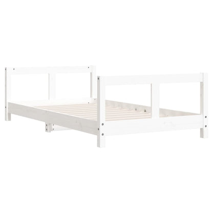 Estrutura de cama infantil 80x160 cm pinho maciço branco