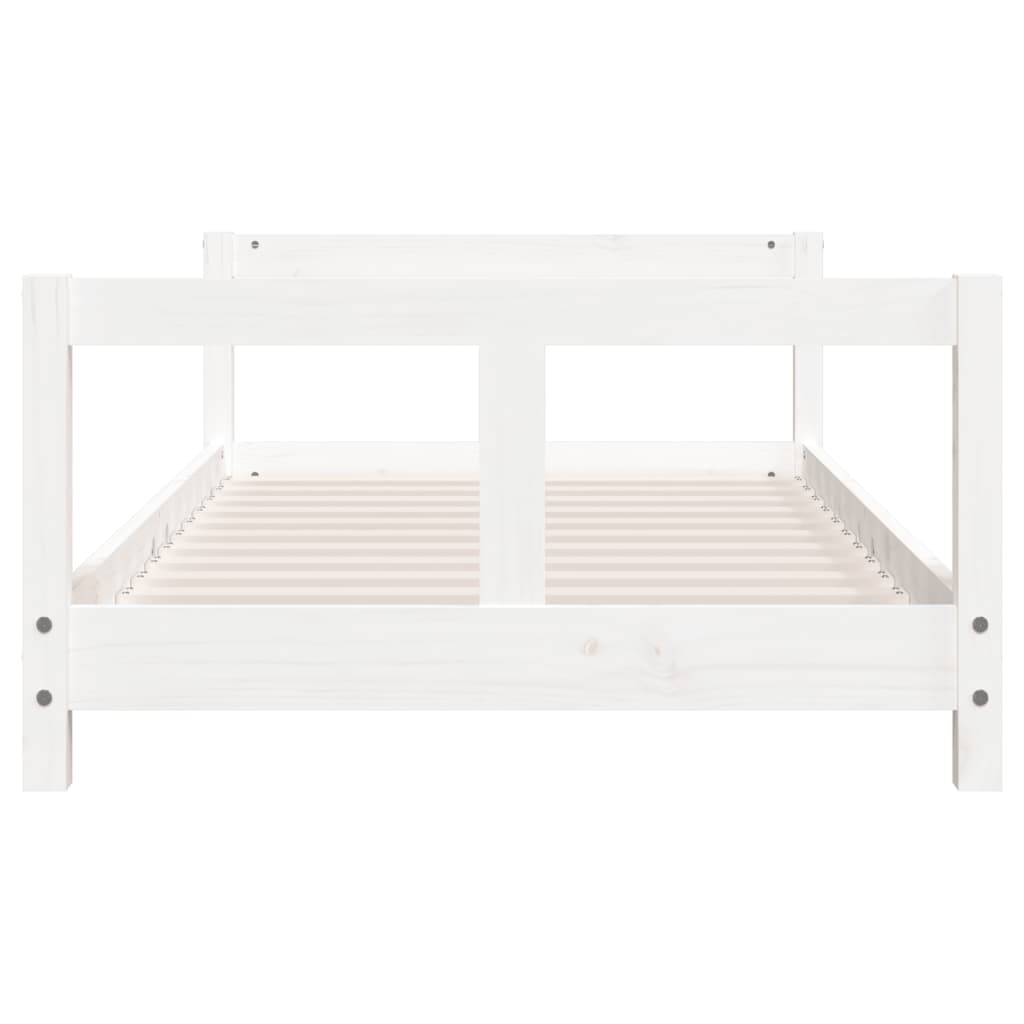 Estrutura de cama infantil 80x160 cm pinho maciço branco