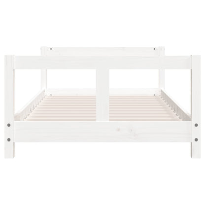 Estrutura de cama infantil 80x160 cm pinho maciço branco