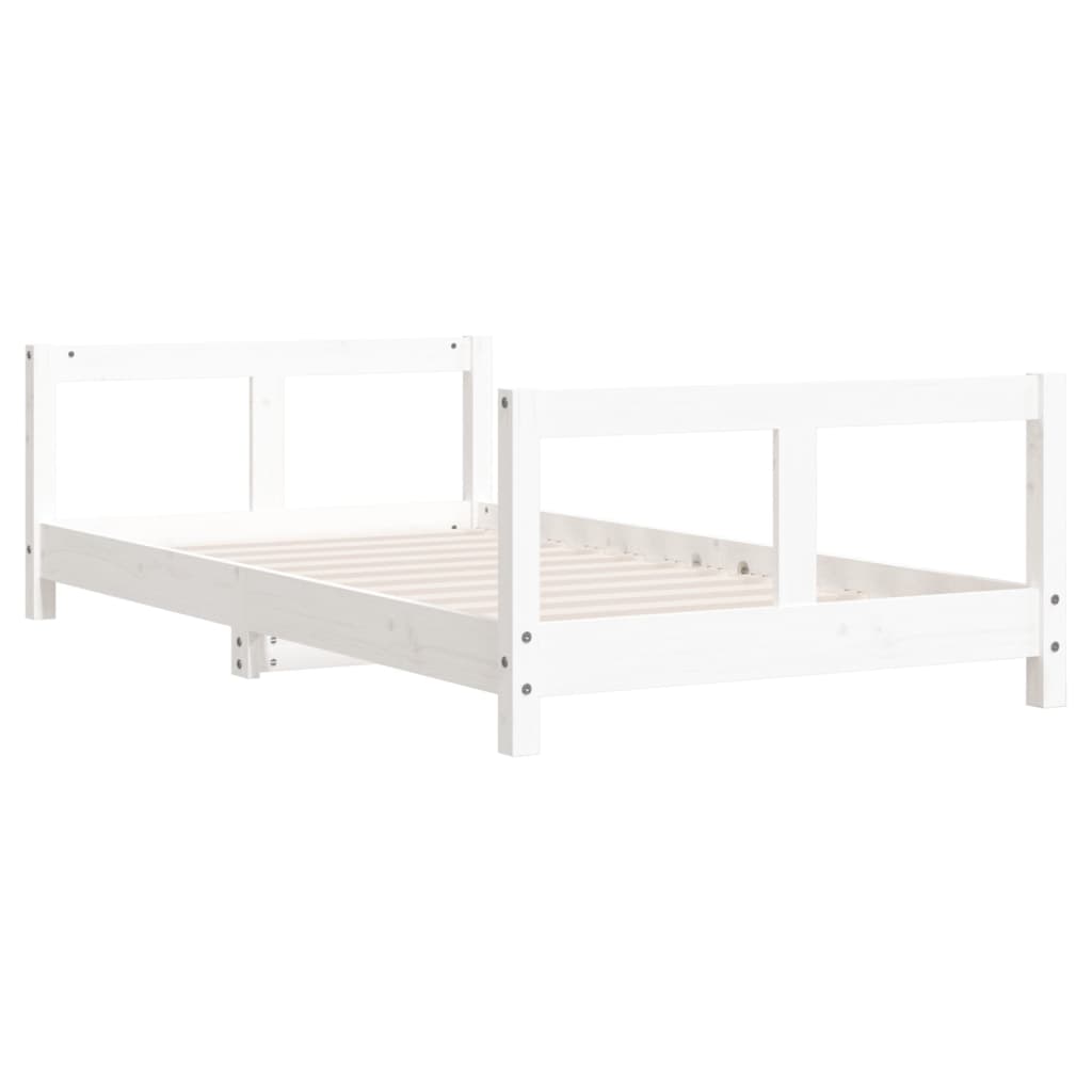 Estrutura de cama infantil 80x160 cm pinho maciço branco