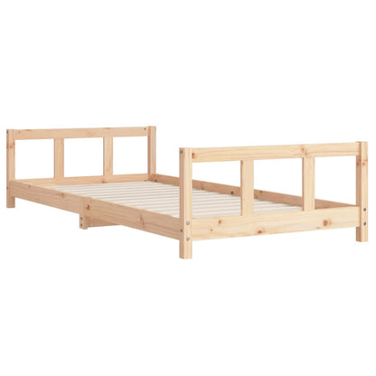 Estrutura de cama infantil 90x190 cm madeira de pinho maciça