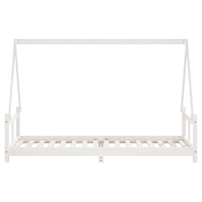 Estrutura de cama infantil 80x200 cm pinho maciço branco