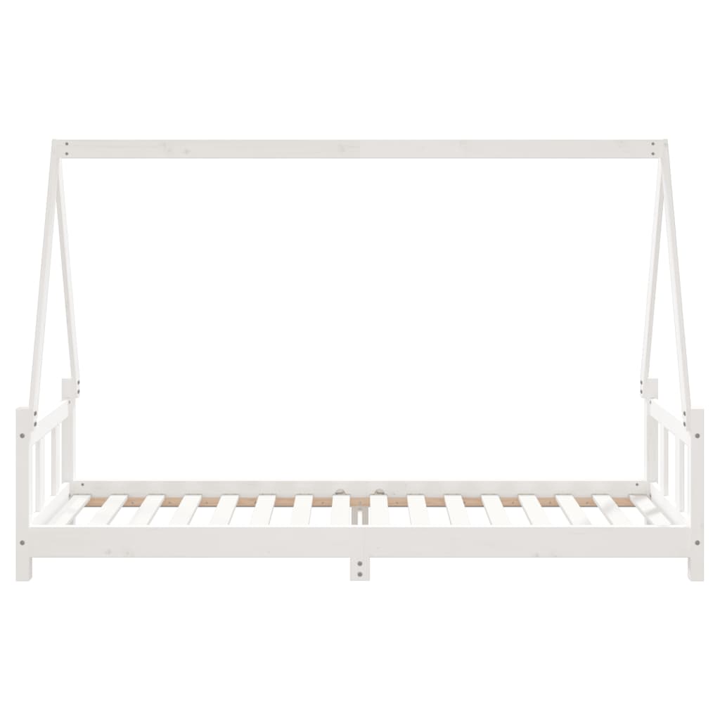 Estrutura de cama infantil 90x200 cm pinho maciço branco