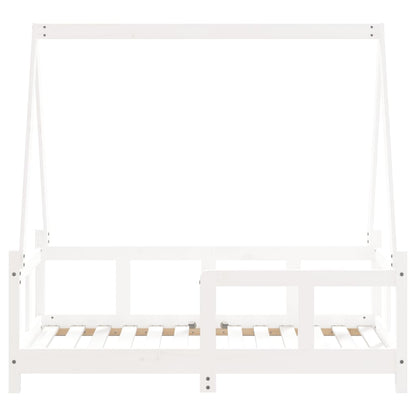 Estrutura de cama infantil 70x140 cm pinho maciço branco