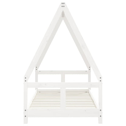 Estrutura de cama infantil 80x160 cm pinho maciço branco