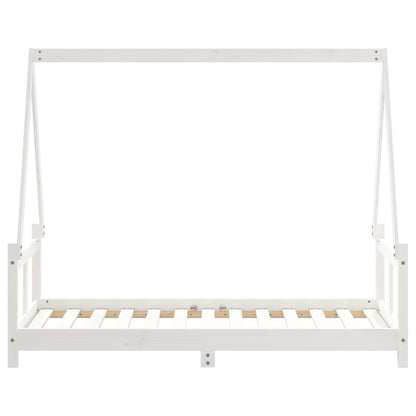 Estrutura de cama infantil 80x160 cm pinho maciço branco