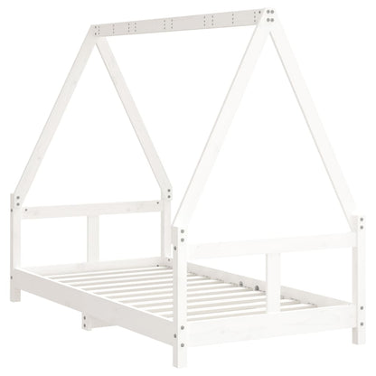 Estrutura de cama infantil 80x160 cm pinho maciço branco