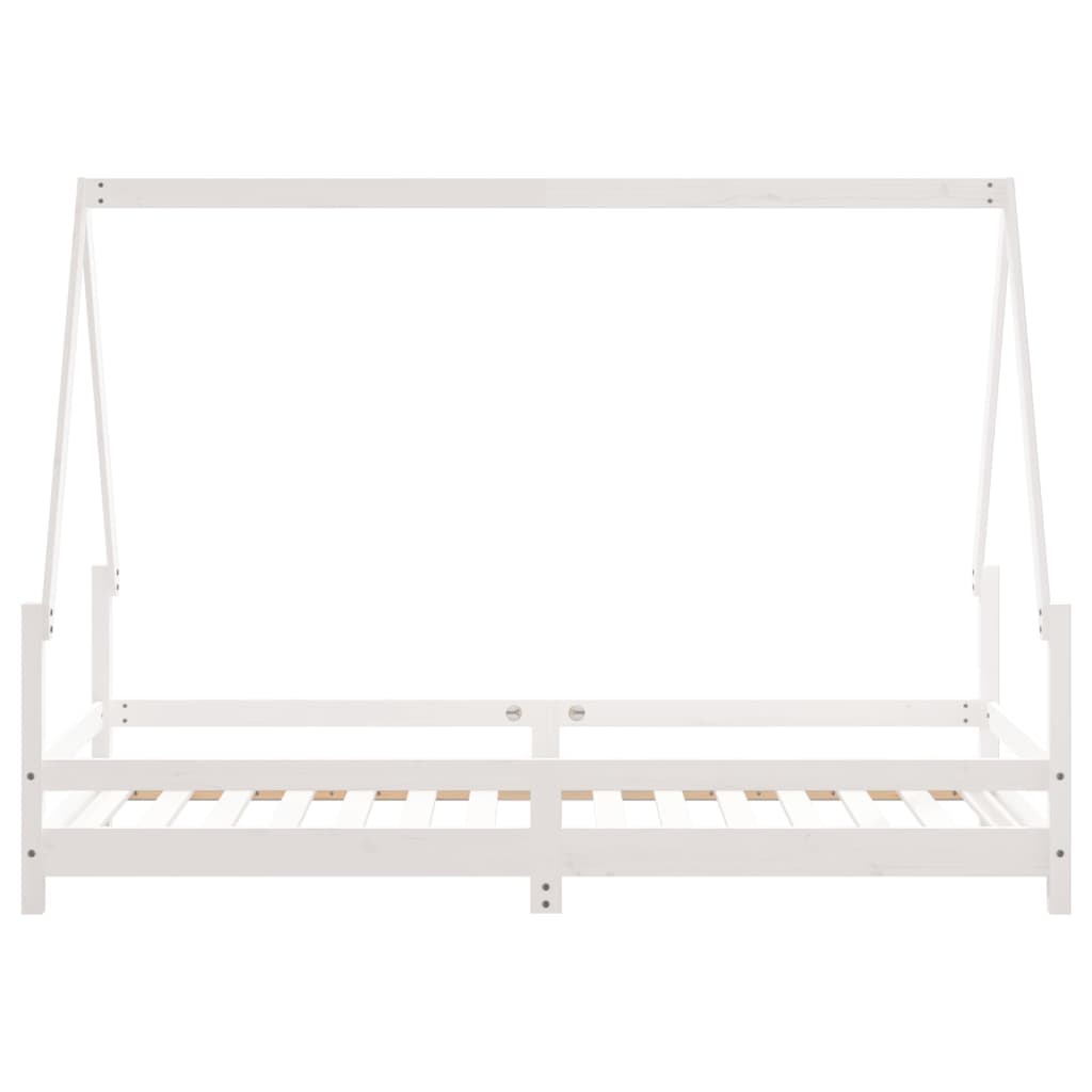 Estrutura de cama infantil 90x190 cm pinho maciço branco