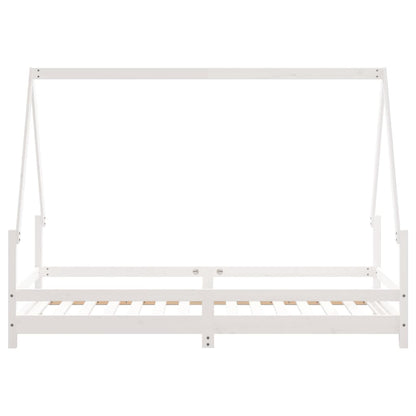 Estrutura de cama infantil 90x190 cm pinho maciço branco