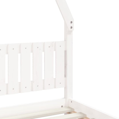 Estrutura de cama infantil 80x200 cm pinho maciço branco