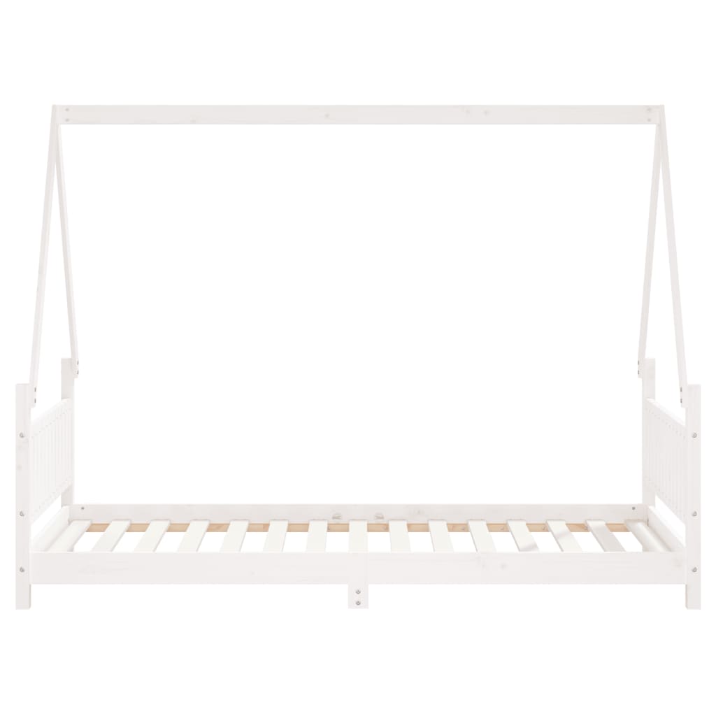 Estrutura de cama infantil 90x190 cm pinho maciço branco