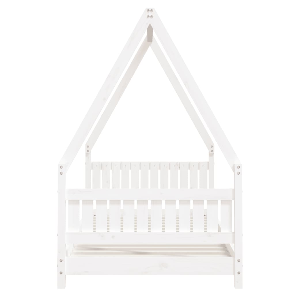 Estrutura de cama infantil 90x190 cm pinho maciço branco