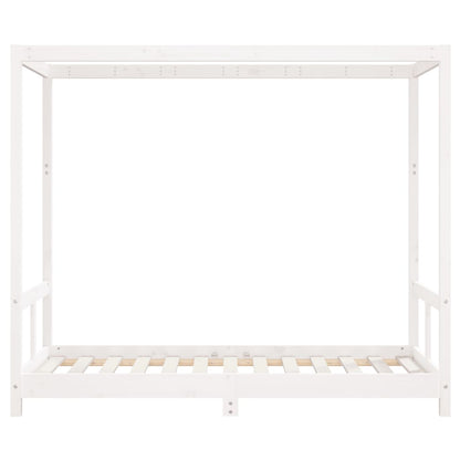 Estrutura de cama infantil 80x160 cm pinho maciço branco