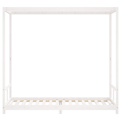 Estrutura de cama infantil 80x200 cm pinho maciço branco