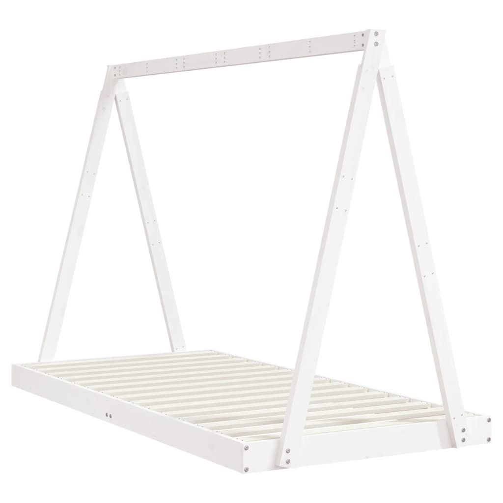 Estrutura de cama infantil 90x190 cm pinho maciço branco