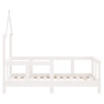 Estrutura de cama infantil 70x140 cm pinho maciço branco