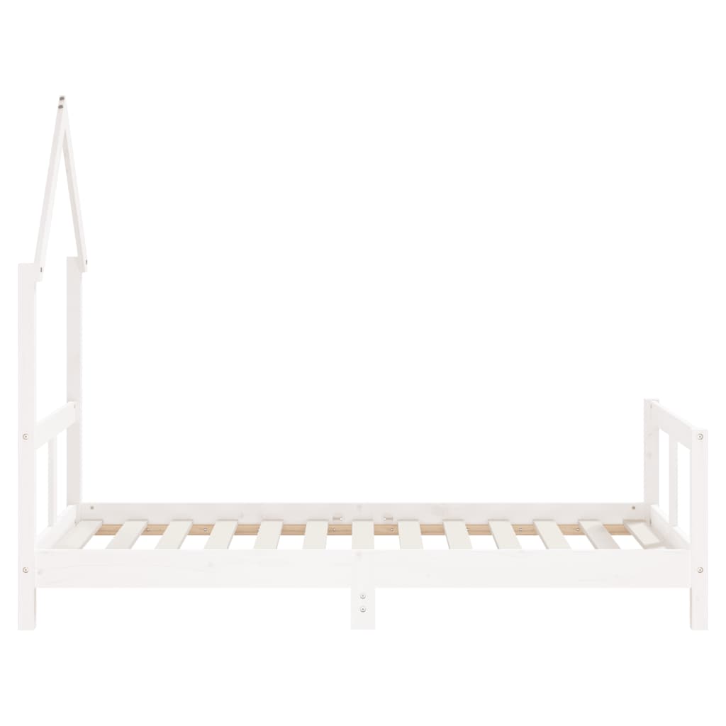 Estrutura de cama infantil 80x160 cm pinho maciço branco