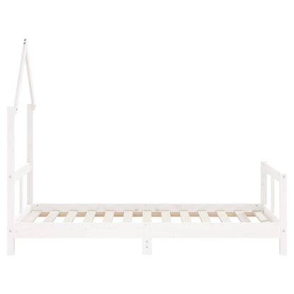 Estrutura de cama infantil 80x160 cm pinho maciço branco