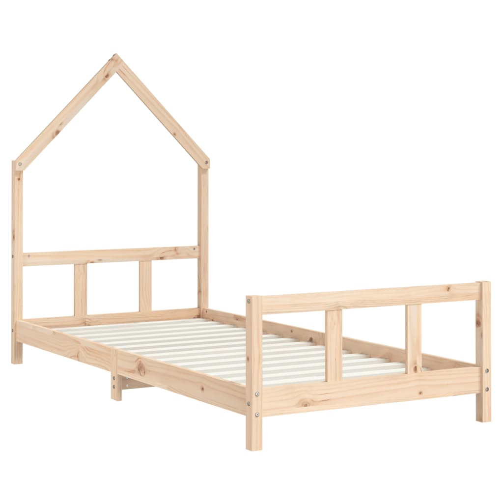 Estrutura de cama infantil 90x190 cm madeira de pinho maciça