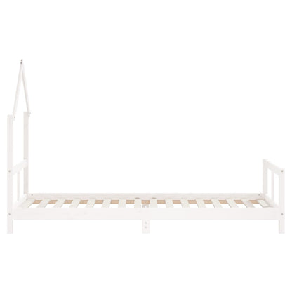 Estrutura de cama infantil 80x200 cm pinho maciço branco