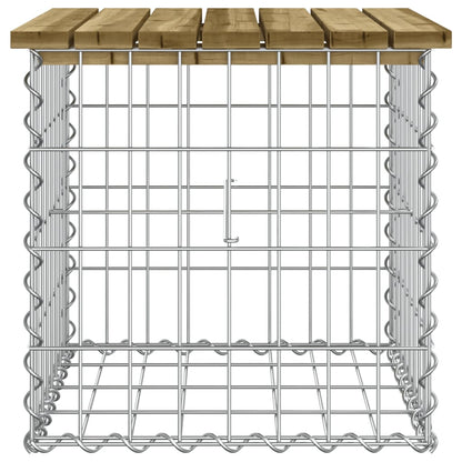 Banco de jardim c/ design gabião 43x44x42 cm pinho impregnado